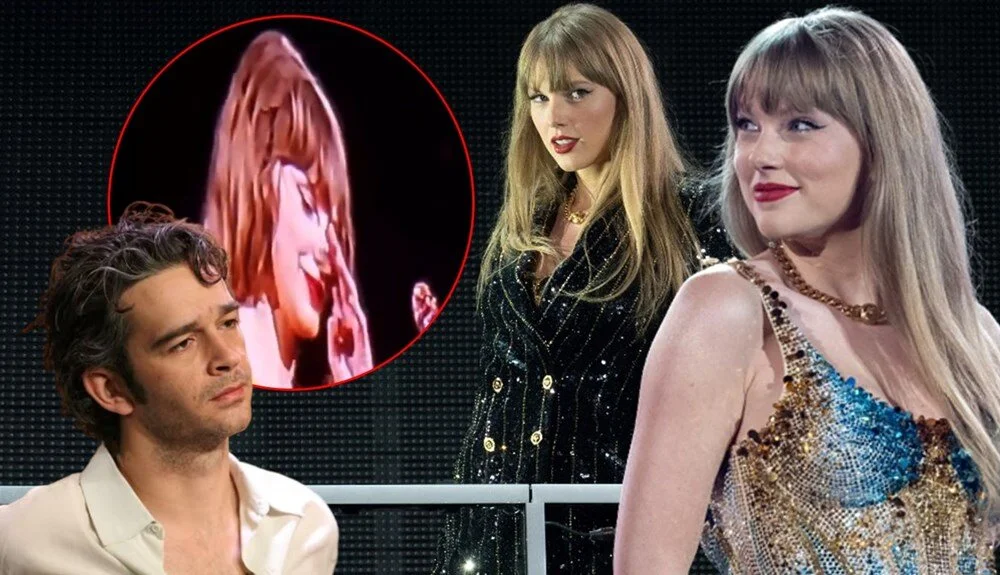 Matt Healy’den ayrılan Taylor Swift şarkı söylerken gözyaşlarını tutamadı
