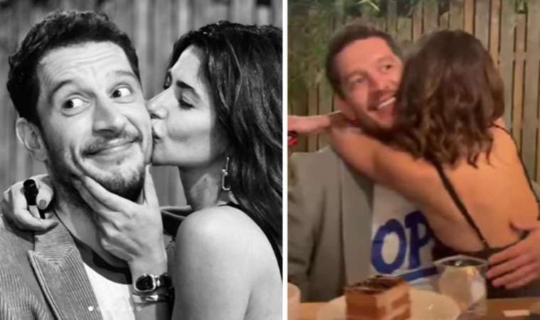 Nesrin Cavadzade’den Uraz Kaygılaroğlu’na öpücüklü kutlama!