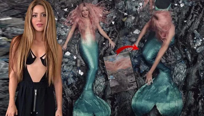 Shakira klip çekiminde fareyi görünce çığlık attı