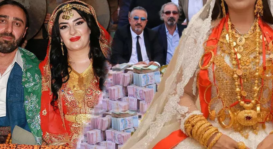 Aşiret düğününde takı töreni 4 saat sürdü! Para ve altınları 15 kişi saydı