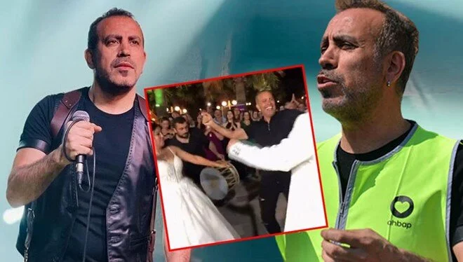 Haluk Levent depremzede çiftin düğününe katıldı