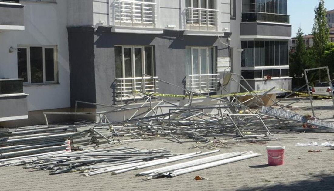 Malatya’da inşaat iskelesi çöktü: 3 işçi ağır yaralı