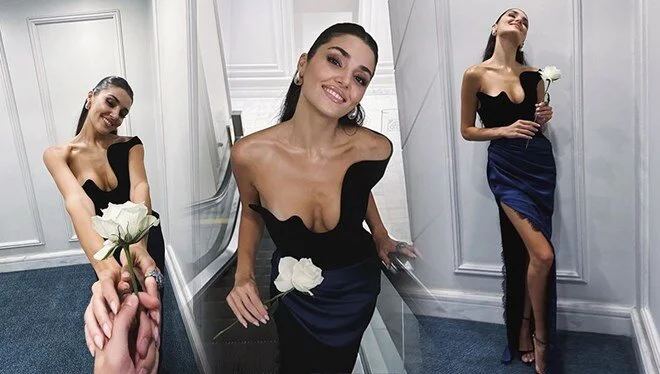 Hande Erçel’den romantik düğün stili Hande Erçel’den romantik düğün stili