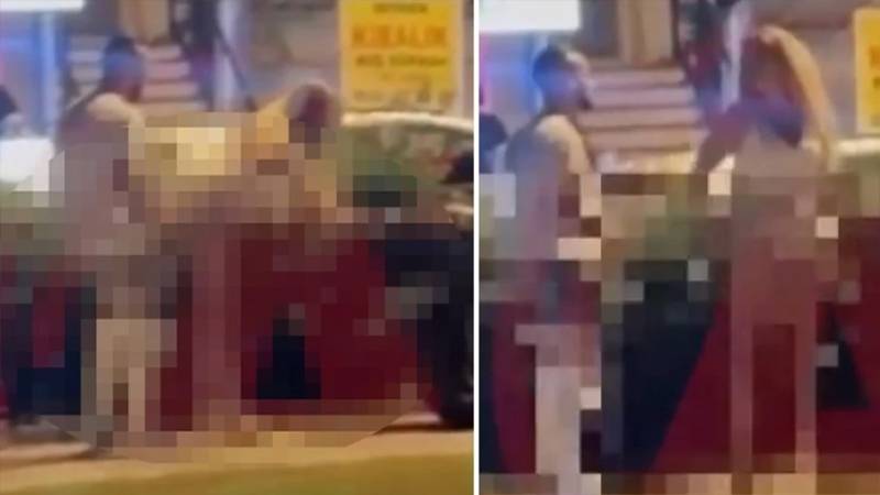 Sokak ortasında cinsel ilişkiye girdiler!