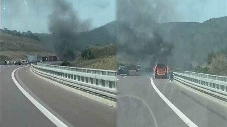 Bursa otobanında panik dolu anlar!