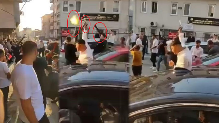Bursa’da tepki çeken görüntü! Gelin almaya savaşa gider gibi gittiler!