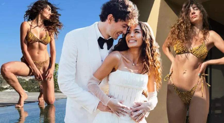 Ebru Şahin’in bikinili pozları sosyal medyayı salladı