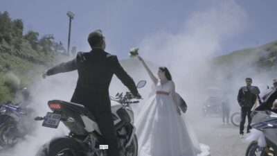 Motosikletli düğün alayı