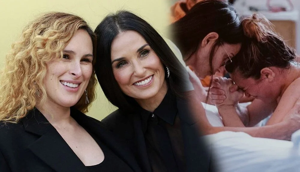 Demi Moore doğum anında kızının yanındaydı