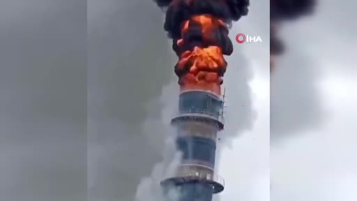 Termik santralde yangın