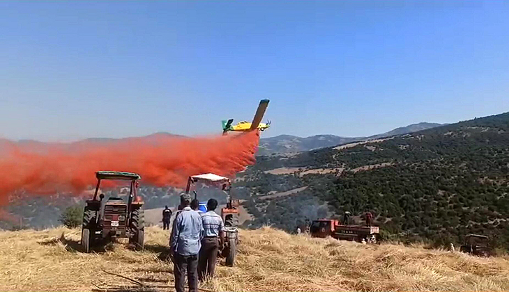 Manisa’da orman yangını büyümeden söndürüldü