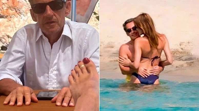 Sarkozy ve eşinin tatil görüntüleri olay oldu