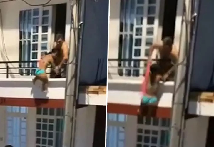 Karısı eve gelince panik yaptı! Yakalanmamak için sevgilisini balkondan indirdi