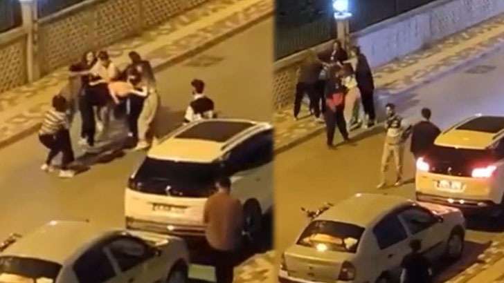 Bursa’da kadınlar kavga etti, erkekler izledi