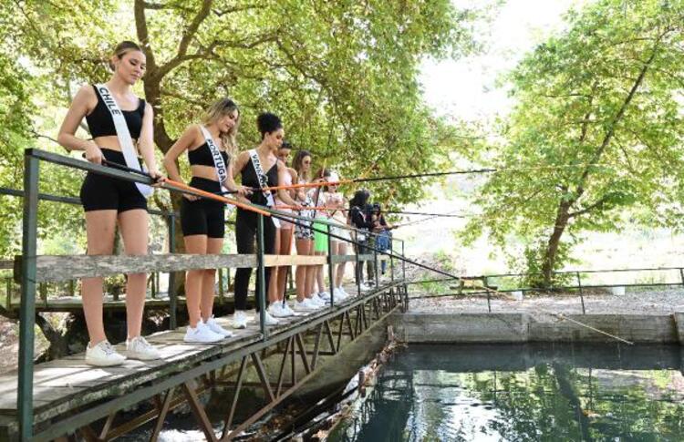 Kraliçe adayları balık tuttu