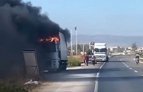 Bursa’da TIR alev topuna döndü