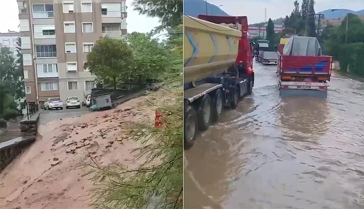 İzmir’i sağanak vurdu: Cadde ve sokaklar göle döndü