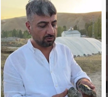 Tarlada buldukları taşın göktaşı olduğunu düşünüyorlar
