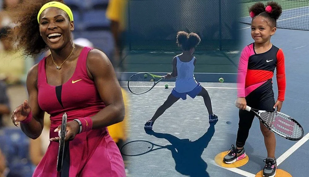 Küçük Olympia annesi Serena Williams’ın izinden gidiyor
