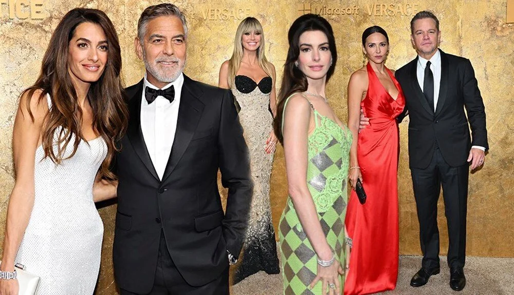 Hollywood yıldızları George Clooney’nin hayır etkinliğinde buluştu