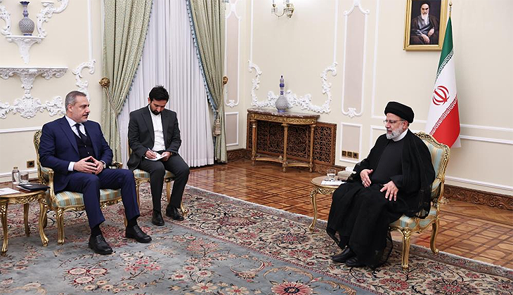 Bakan Fidan, İran Cumhurbaşkanı Reisi ile bir araya geldi
