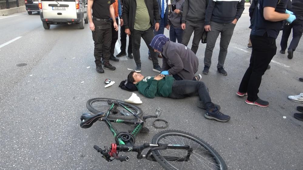 Bursa’da ölümden dönen çocuk annesini sakinleştirdi