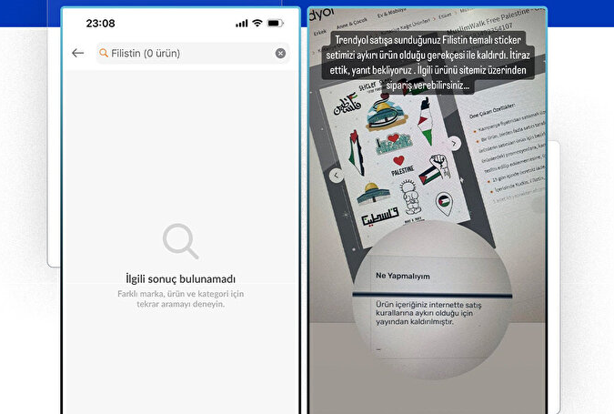 Filistin temalı tüm ürünleri ‘tarafsızlık’ diyerek kaldırdı