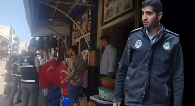 Bayrak dağıtan zabıta amiri bıçaklandı