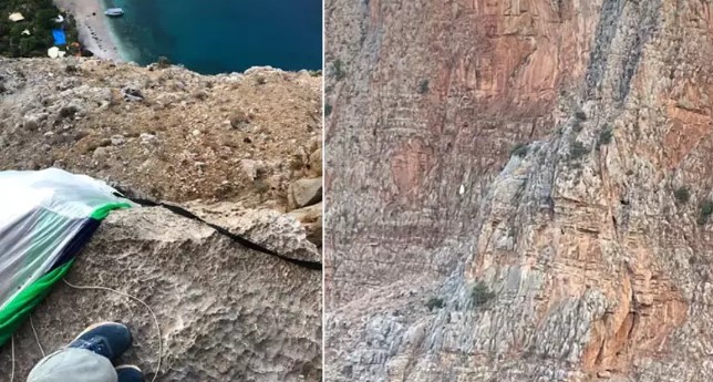 Feci olay! Kayalıklara düşen İngiliz paraşüt pilotu öldü