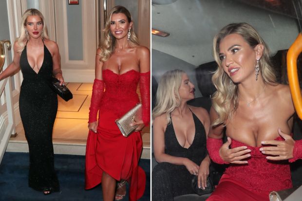 Christine McGuinness dekoltesini kontrol edemedi!
