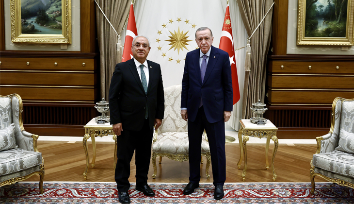 Erdoğan, DSP Genel Başkanı Aksakal’ı kabul etti