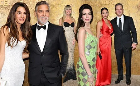 Hollywood yıldızları George Clooney’nin hayır etkinliğinde buluştu
