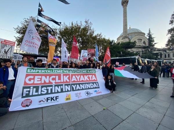 Üniversite öğrencileri Filistin’e destek yürüyüşü