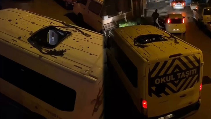 Bursa’da evin bacası minibüsü deldi!