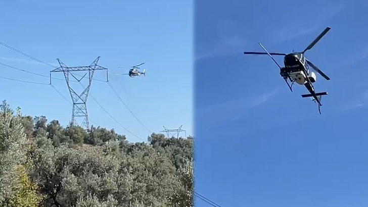 Bursa’da helikopterli temizlik