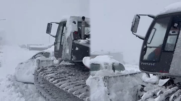 Uludağ’da zor anlar: Kar yağışı hazırlıksız yakaladı!