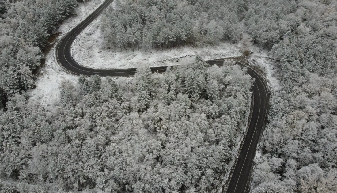 Kazdağları’nda kar yağışı yoğunlaştı