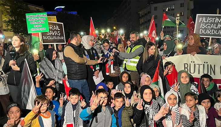Ankara’da Filistin’e destek yürüyüşü
