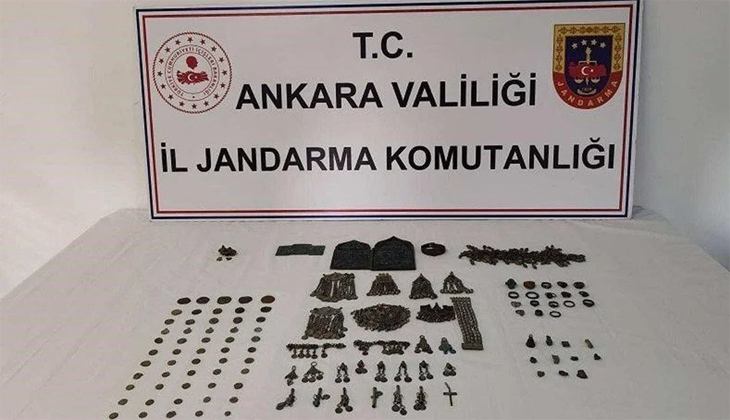 Ankara’da 2 milyon TL değerinde tarihi eser ele geçirildi