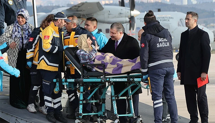61 Gazzeli hasta tedavi için Türkiye’ye getirildi