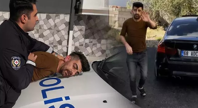 El sallayarak polise gelip teslim oldu