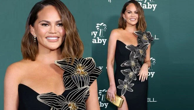 Chrissy Teigen’ın galada fermuarı patladı
