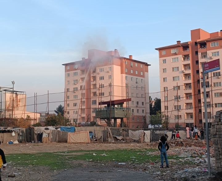 Diyarbakır’da 8’inci Ana Jet Üssü’ndeki lojmanda yangın