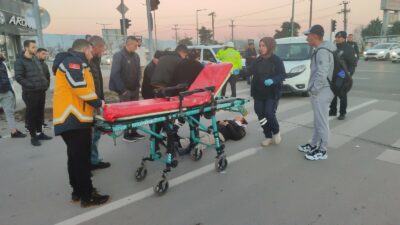 Bursa’da motosiklet hafif ticari araçla çarpıştı! Yaralılar var…
