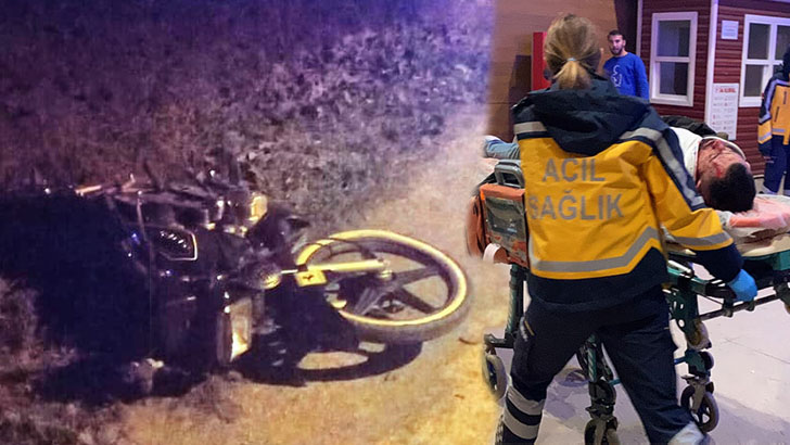 Bursa’da motosikletli sürücü kasisi fark etmeyince…