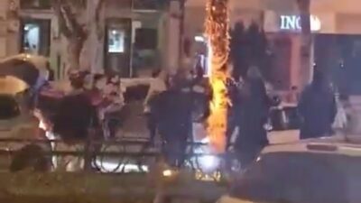 Bursa’da şehrin göbeğinde asker eğlencesi