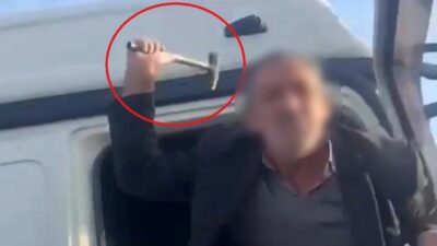 Bursa trafiğinde çekiçli saldırı!