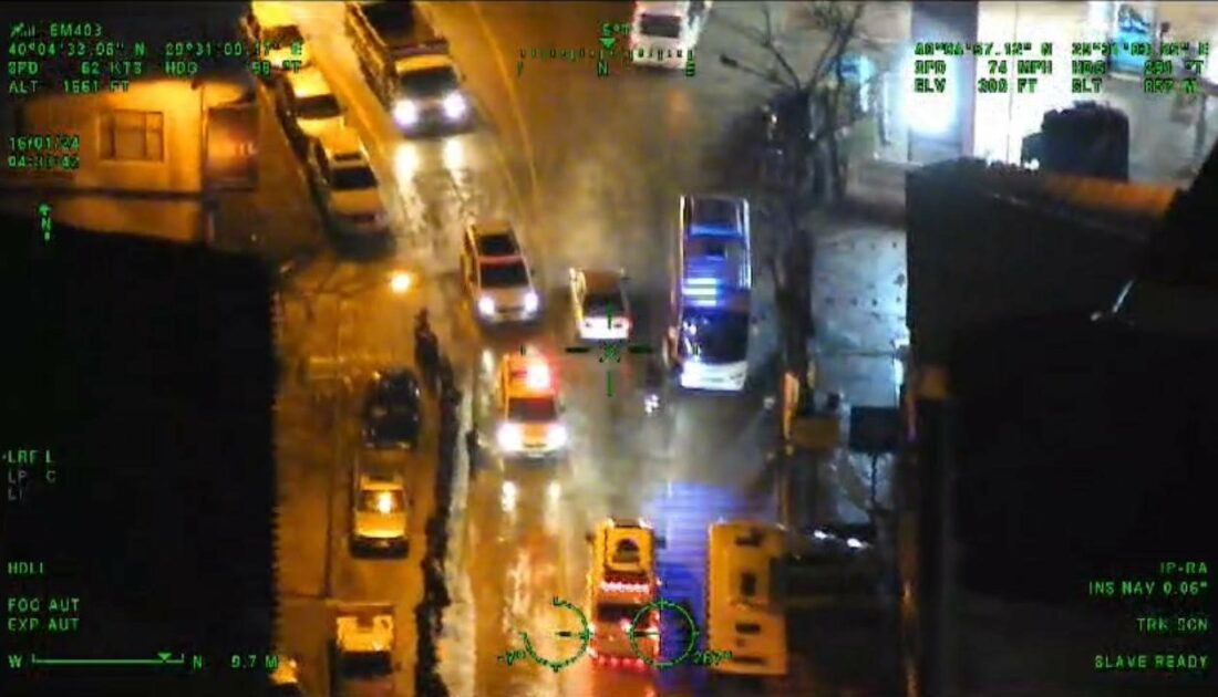 Bursa’da nefes kesen operasyon! O kaçtı helikopter takip etti
