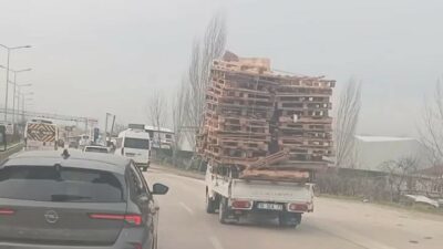 Bursa’da tehlikeli taşımacılık kamerada