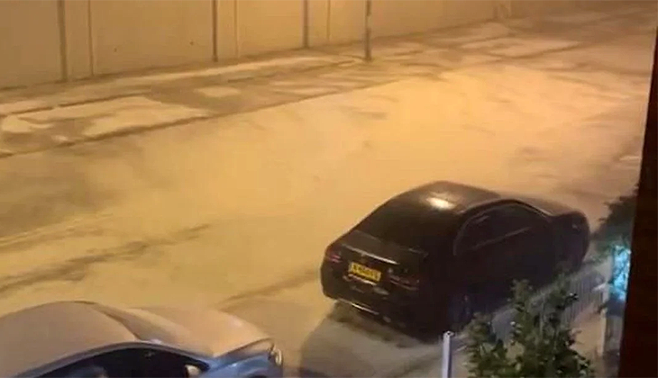 Antalya’da dolu yağışı: Sokaklar beyaza büründü